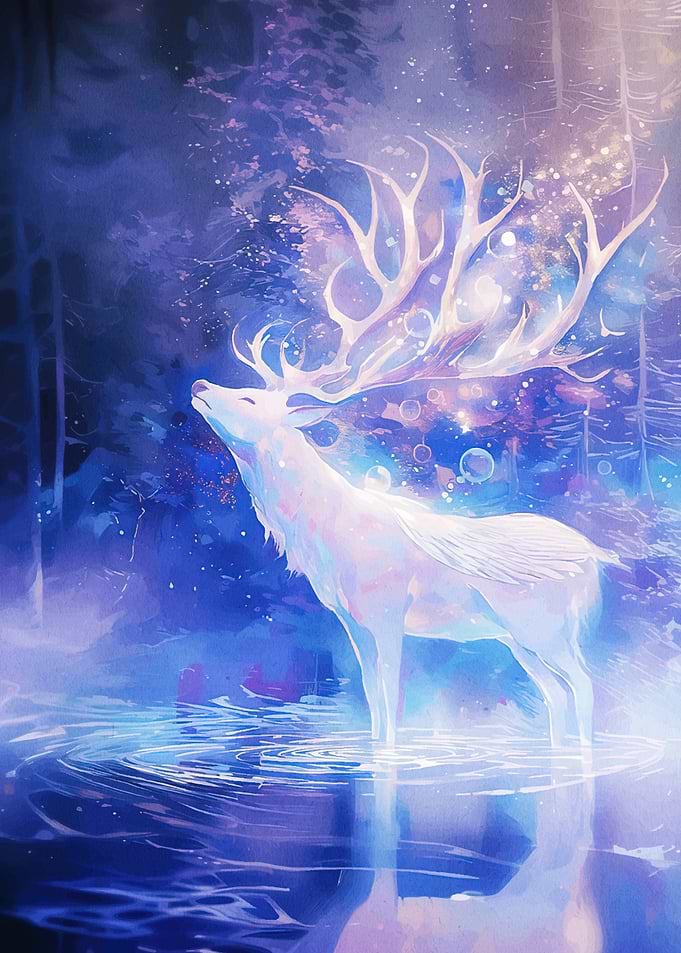 Ethereal Deer Enchanted Forest