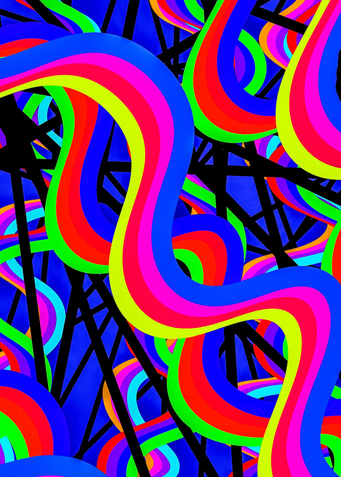 Colorful Abstract Wavy Lines