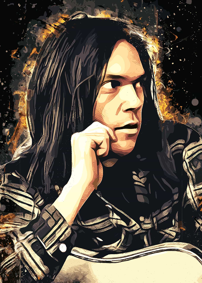 Neil Young Portrait - Digital Art