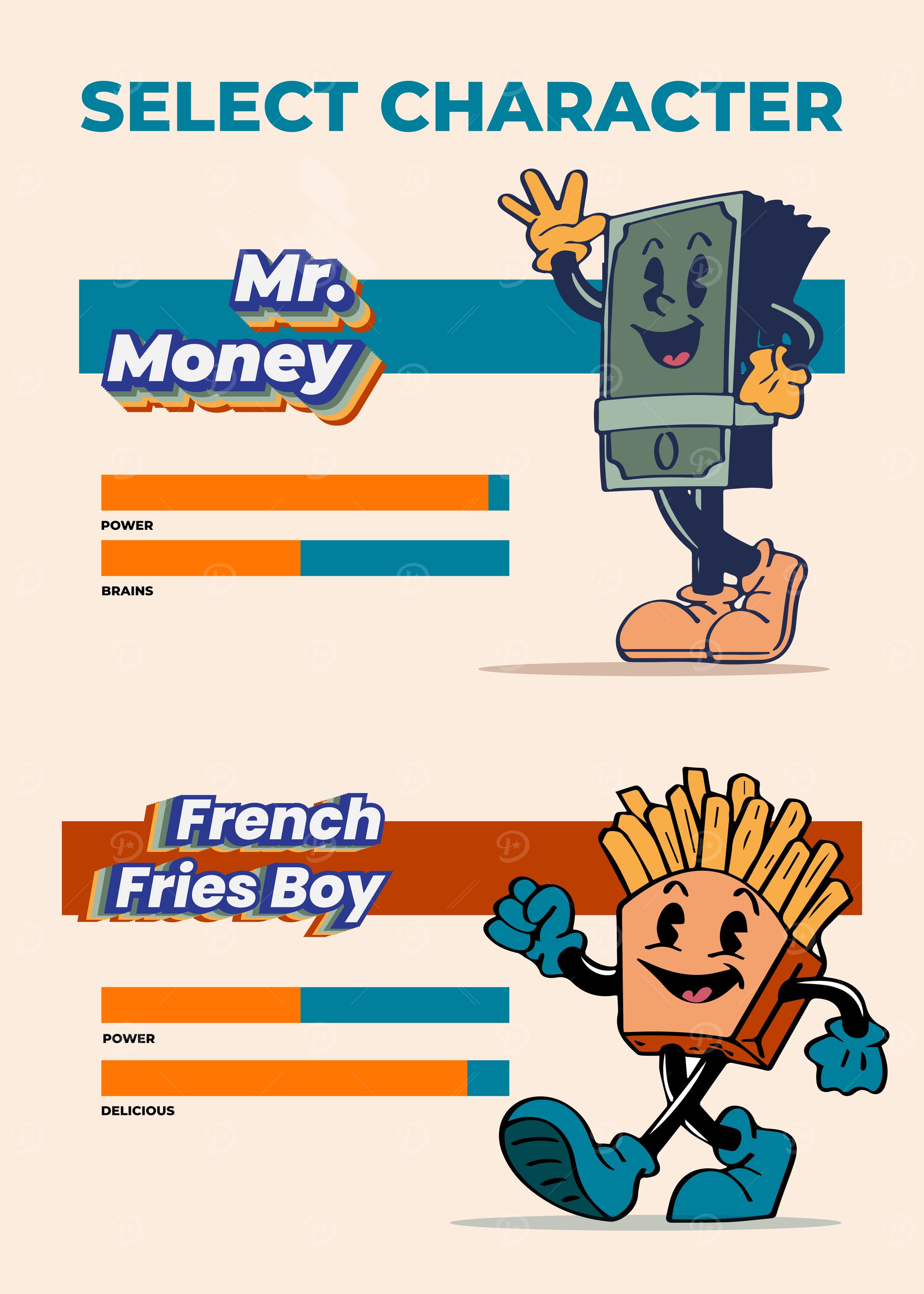 Game Character Vintage Selection