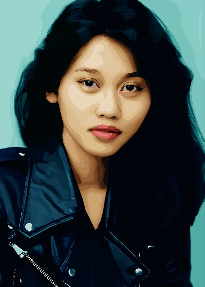 Portrait of a Woman in Leather Jacket