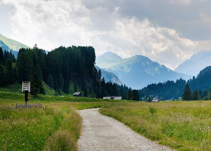 Mountain Path Landscape - Val Duron in Italy