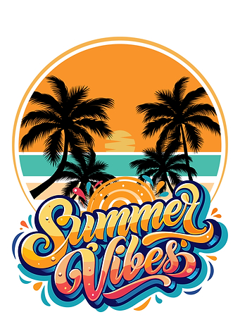 Summer Vibes Beach Graphic