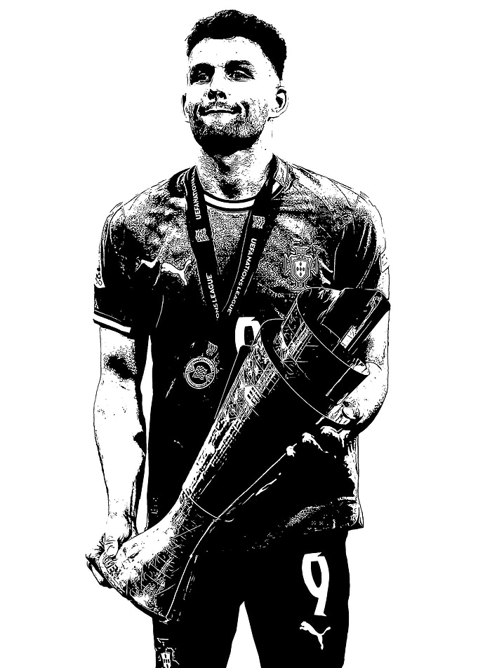 Goncalo Ramos with Trophy
