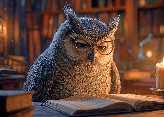 Wise Owl Reading Book