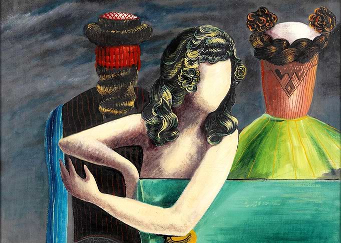 Abstract Figures in an Oil Painting