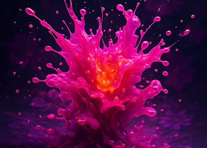 Pink and Orange Paint Splash