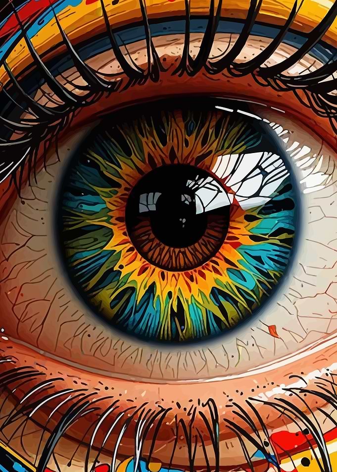 Colorful Eye Close-Up