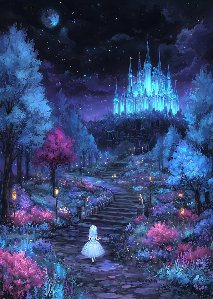 Fantasy Castle Night Scene