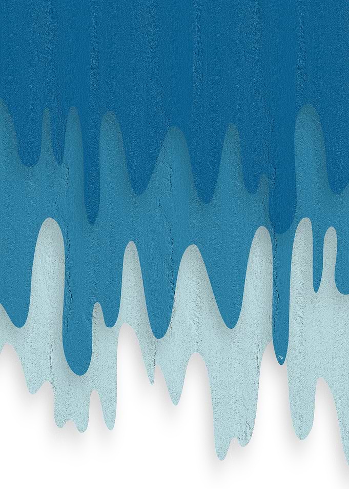 Abstract Blue Water Drip