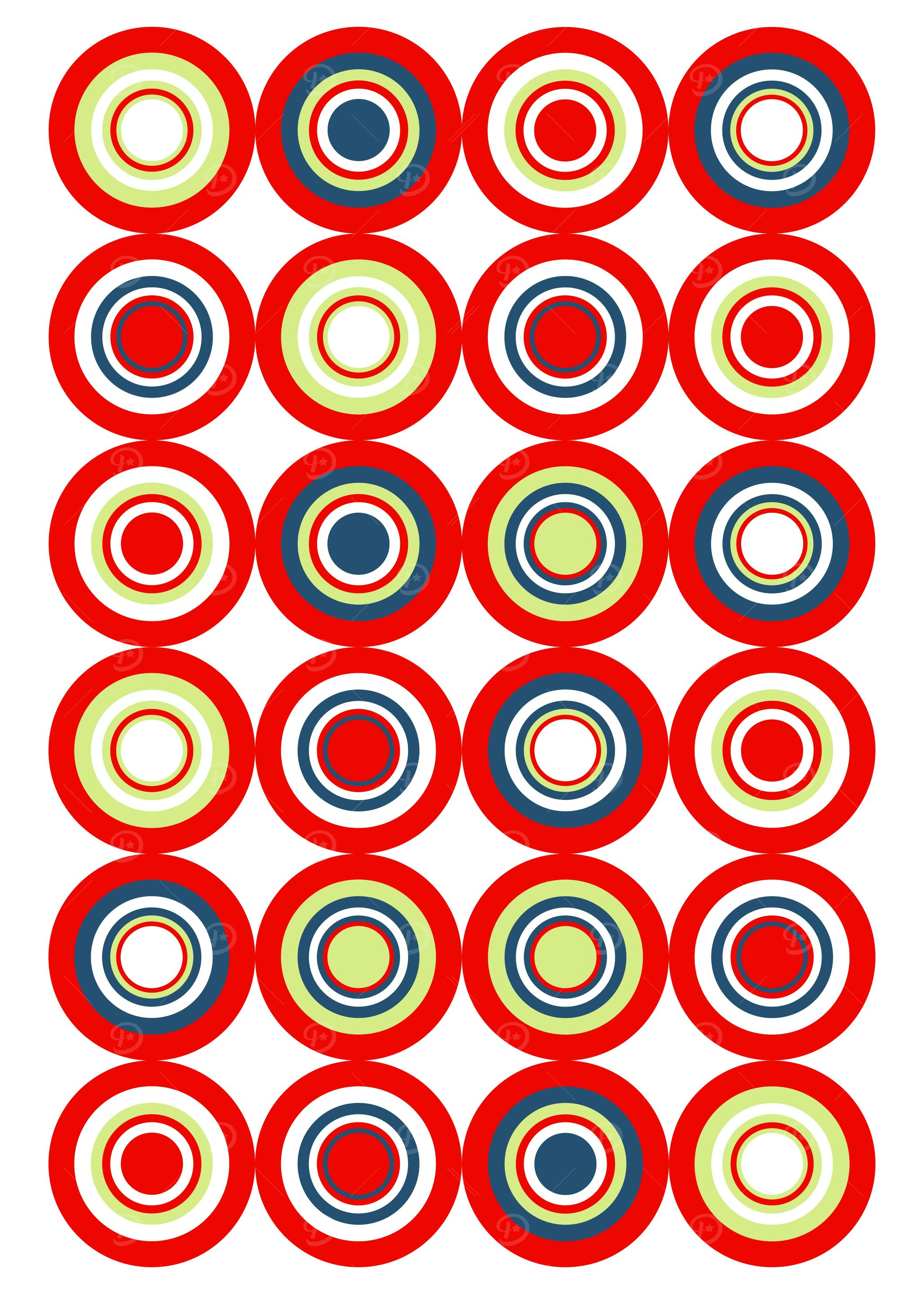 Abstract Minimal Concentric Circles Art