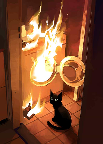 Chill Black Cat