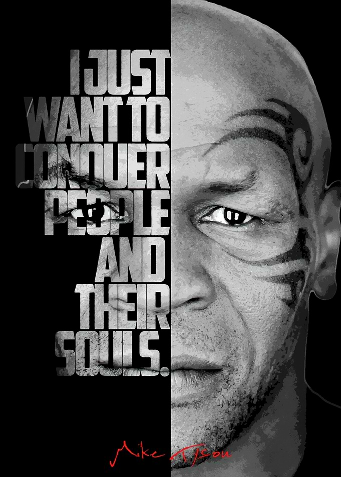 Mike Tyson Portrait with Quote