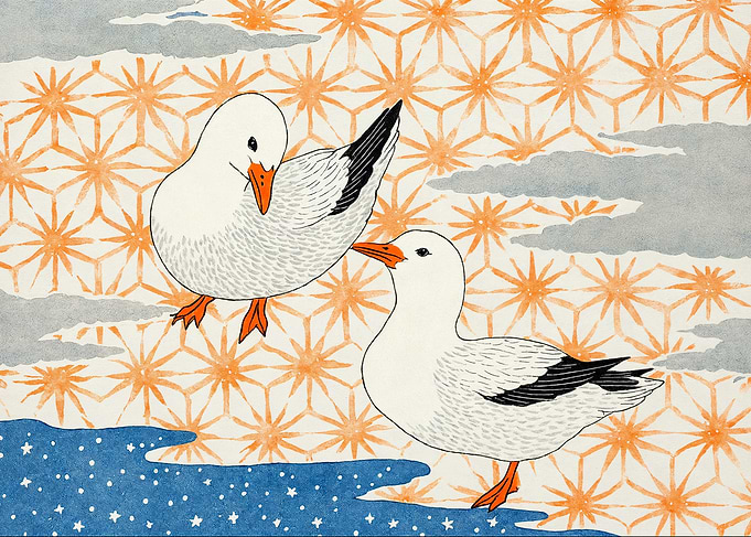 Two Birds with Geometric Background
