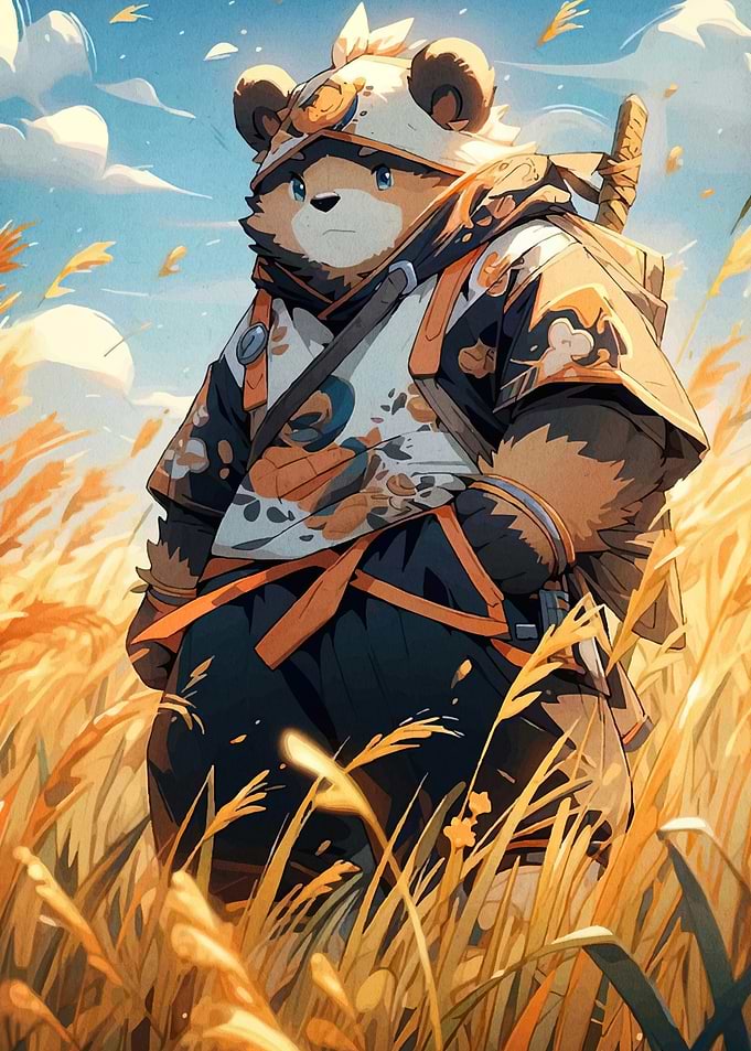 Anthropomorphic Bear Samurai
