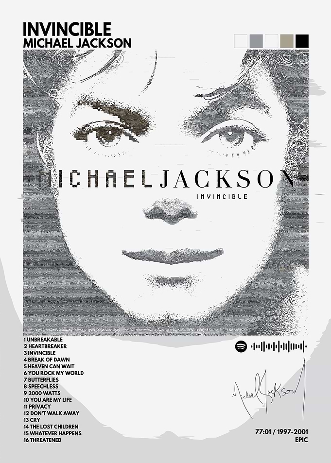 Michael Jackson Invincible Album Cover Art