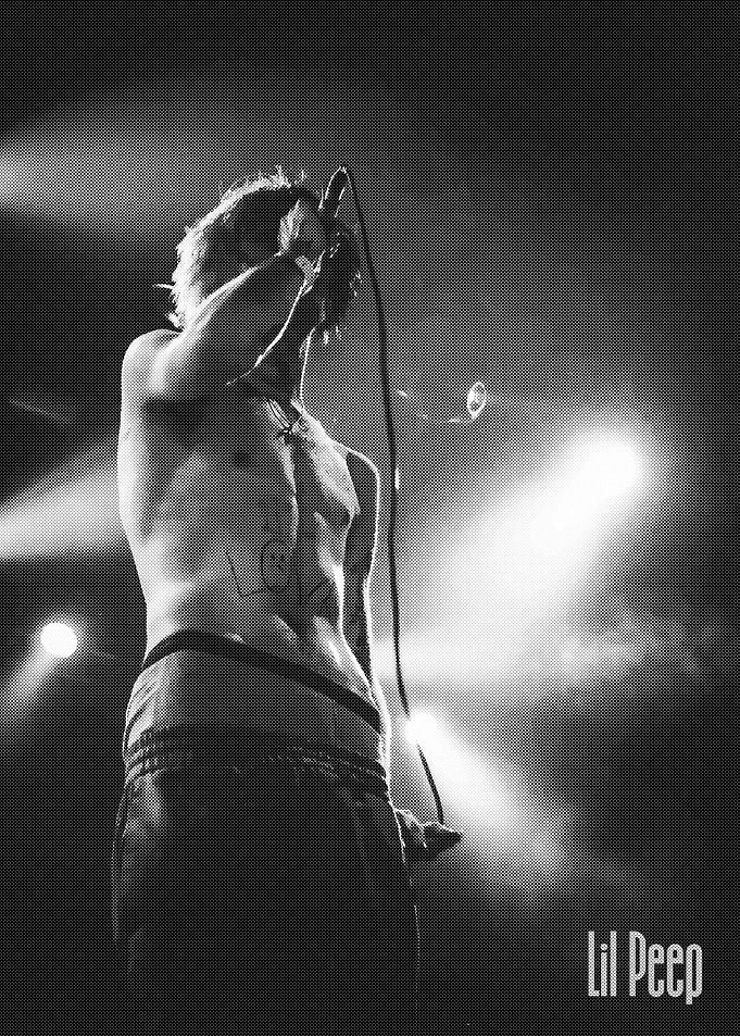 Lil Peep performing on stage