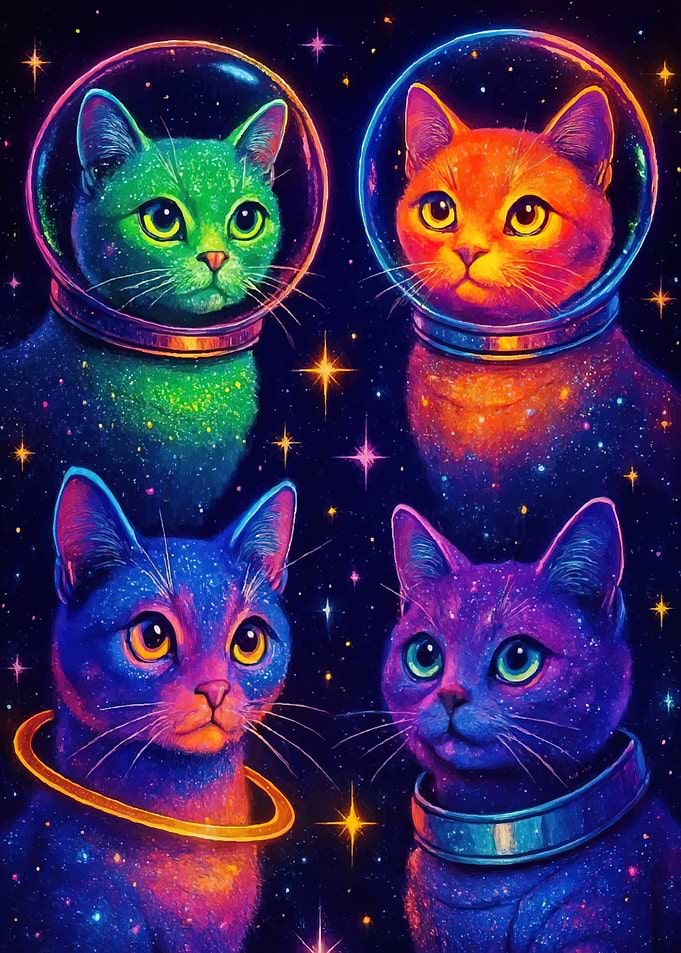 Cosmic Cats Space Helmets