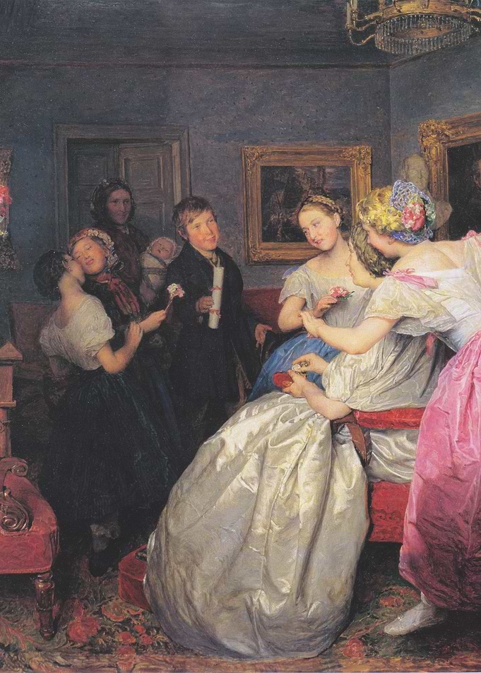 Victorian Era Social Gathering Painting