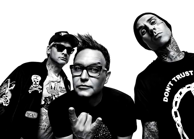 Black and White Portrait of Blink-182
