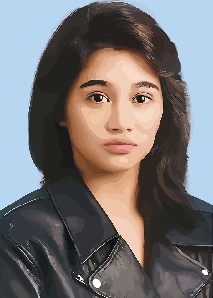 Portrait of a Woman in Leather Jacket
