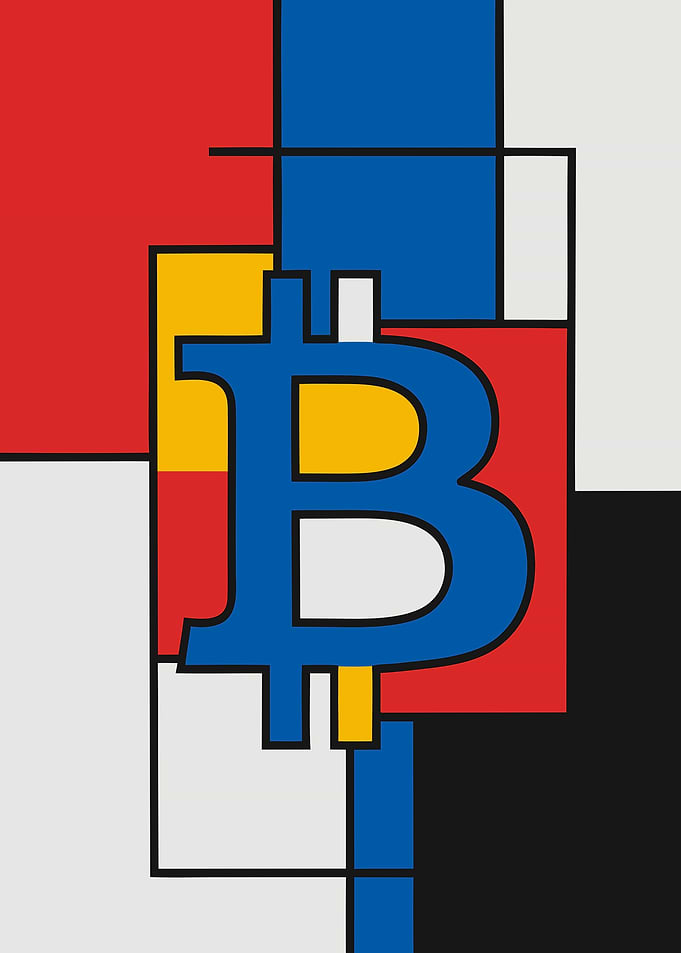 Bitcoin Mondrian Style