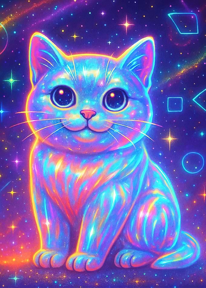 Neon Cat Space
