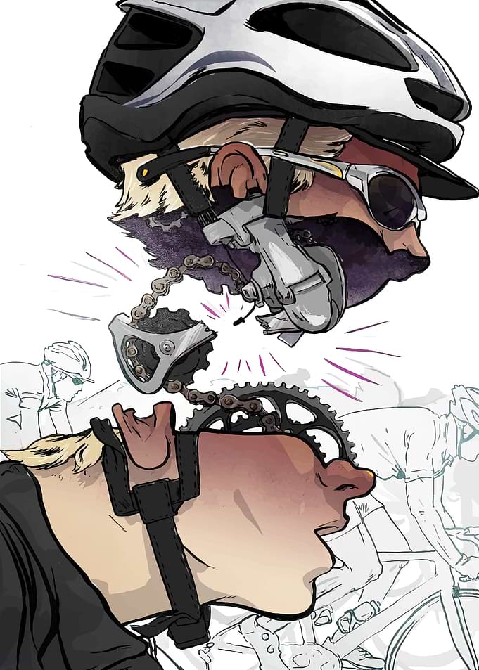 Cyclist Chain Reaction