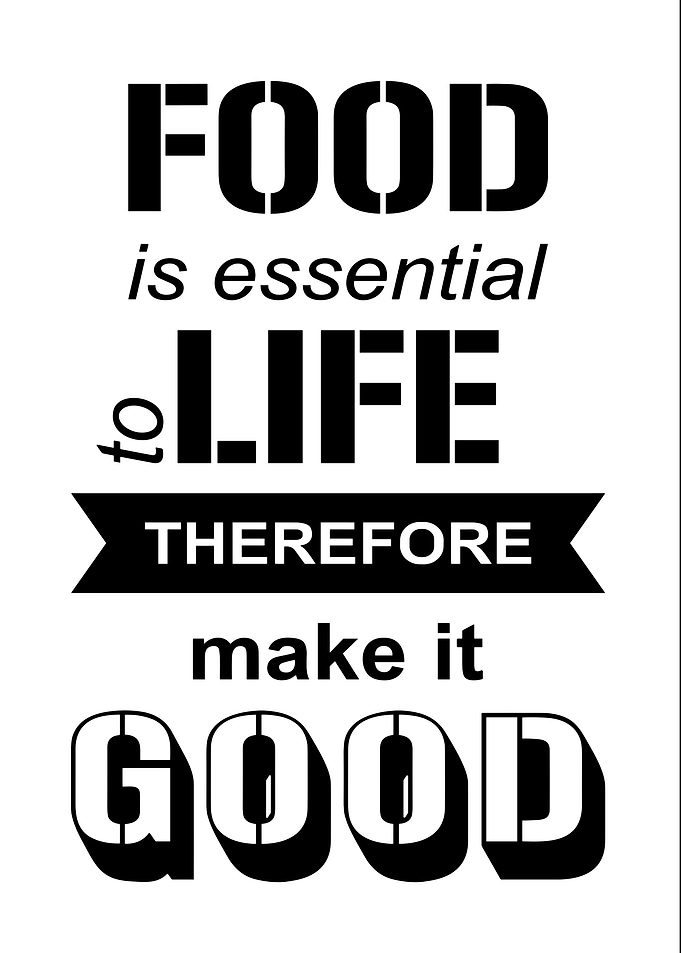Food is essential to life poster