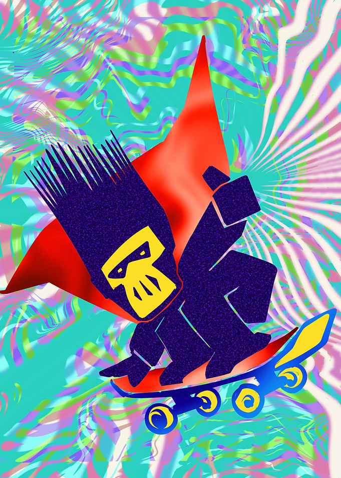 Skateboarding Gorilla