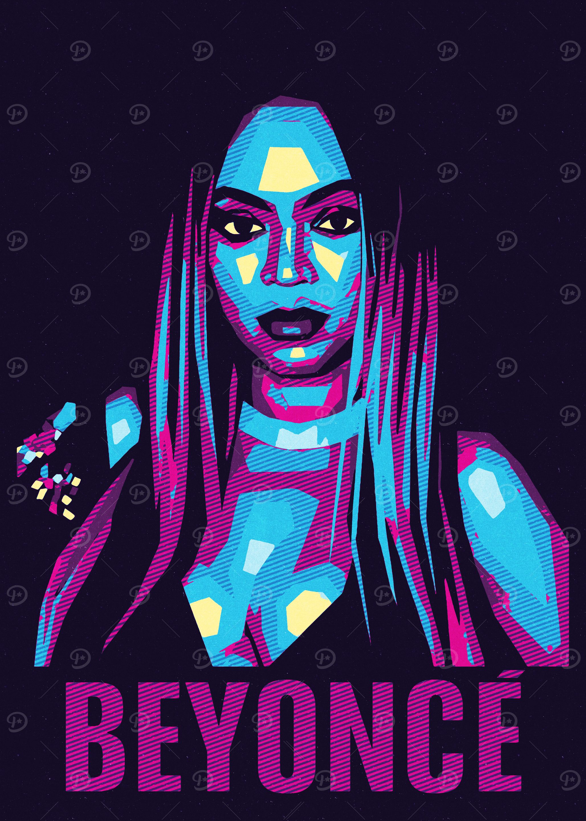 Beyonce Pop Art Portrait