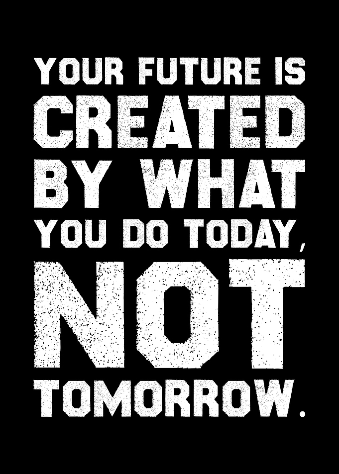 Create Your Future Today Motivational Wall Art for Action & Purpose