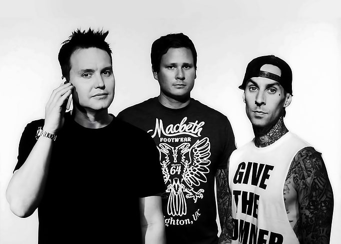Black and White Portrait of Blink-182