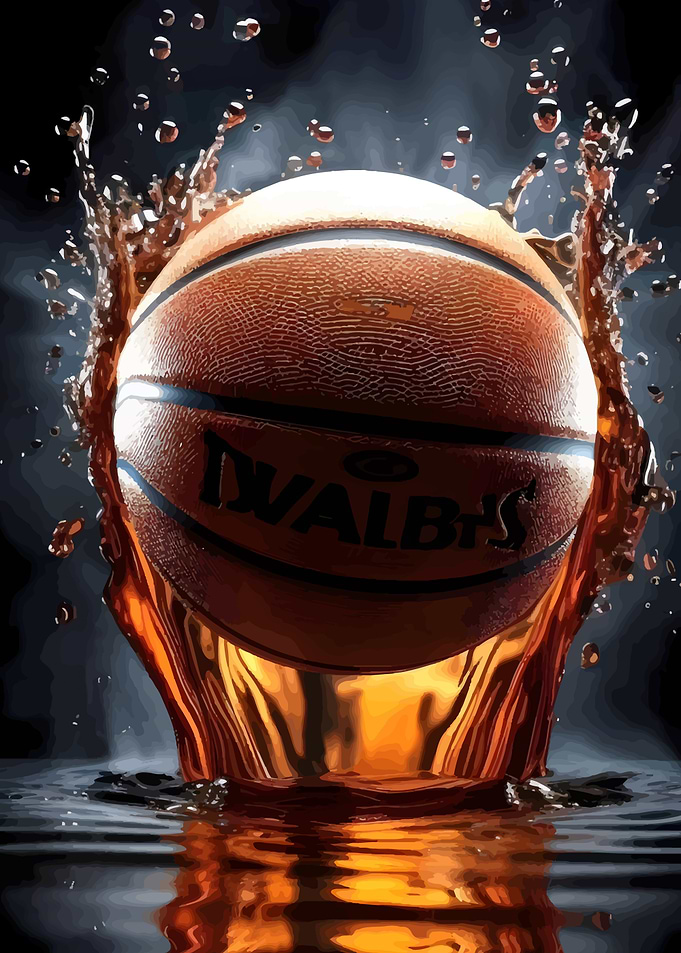 Basketball in Liquid Splash