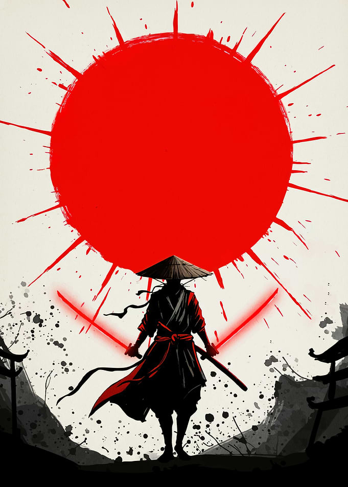Samurai Red Sun Swords