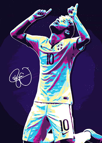 Neymar Celebration Pop Art