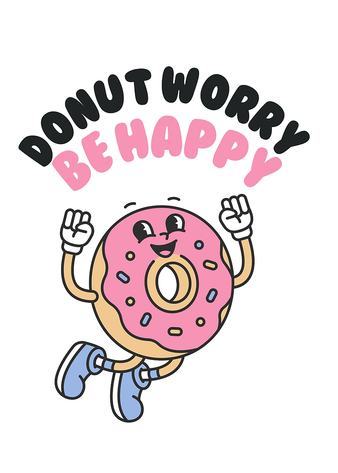 Donut Worry Be Happy Cartoon