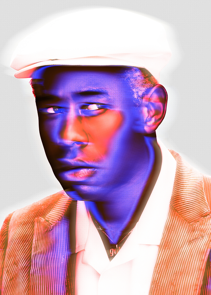 Tyler, the Creator Portrait with Color Effects