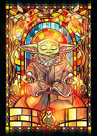 Grogu Stained Glass