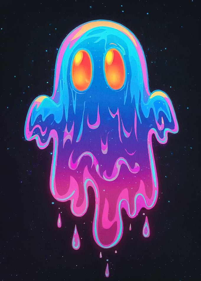 Colorful Dripping Ghost