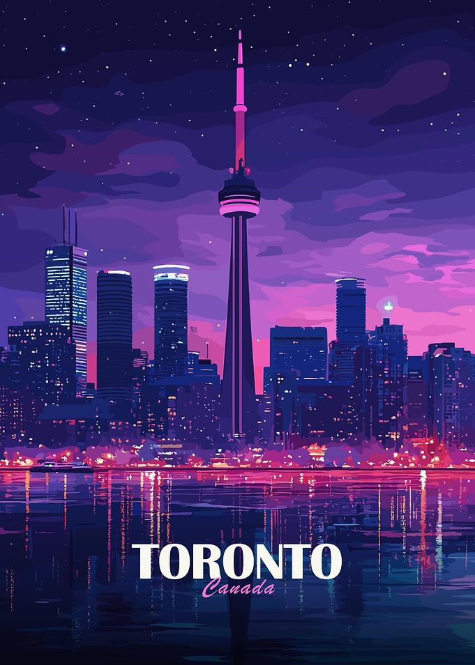 Toronto Canada Skyline at Night