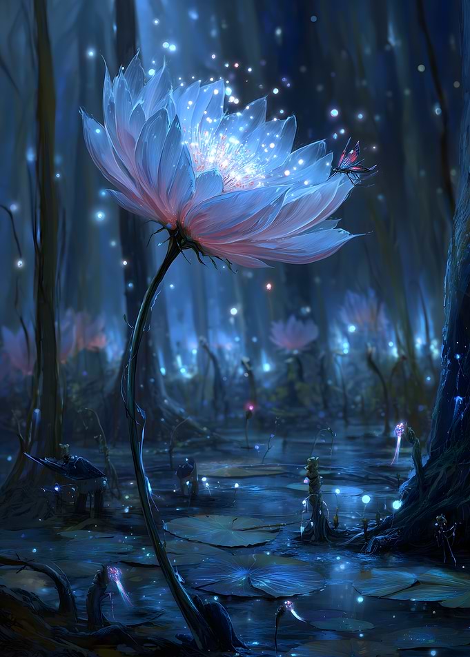 Flower in a Magical Forest