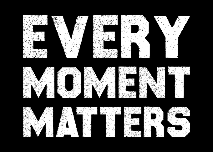 Minimalist Motivational Wall Art EVERY MOMENT MATTERS Inspirational Quote