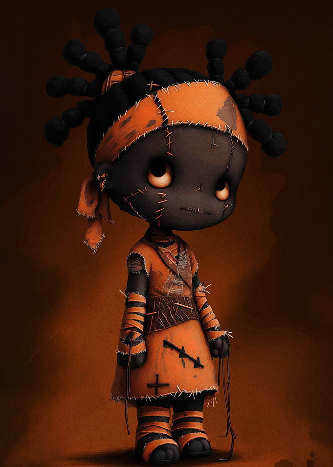 Stylized Rag Doll Character Illustration