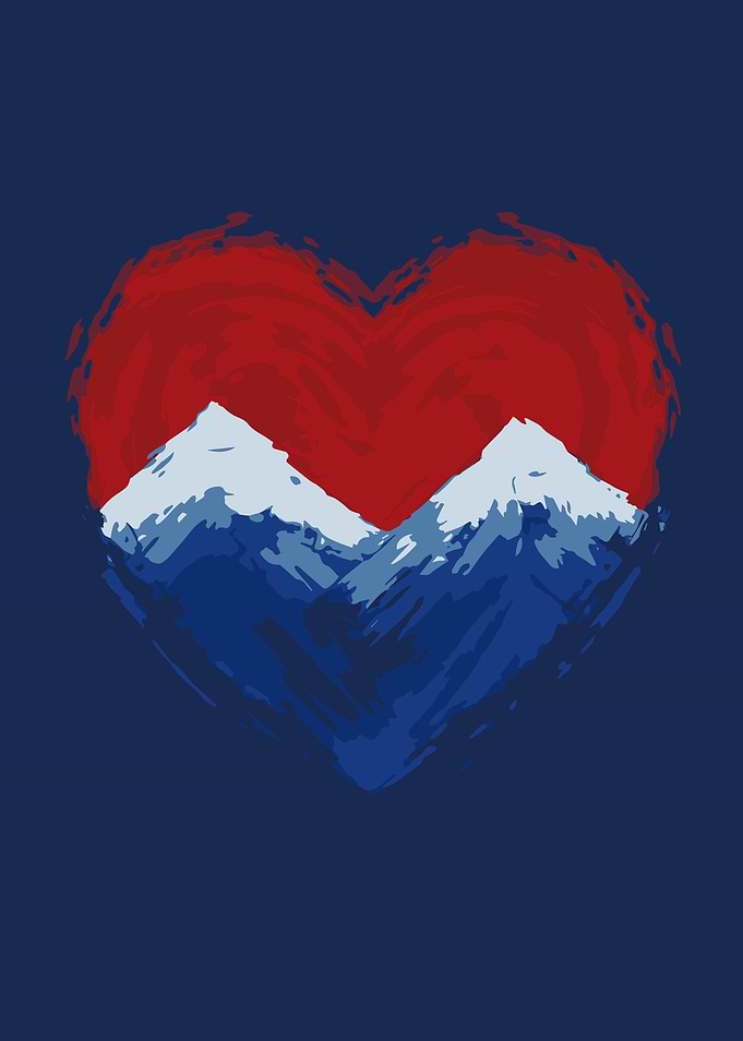 Mountain Heart Landscape Nature