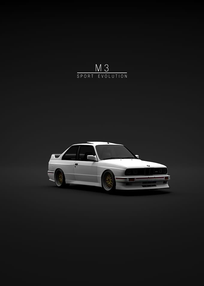 White BMW M3 Sport Evolution