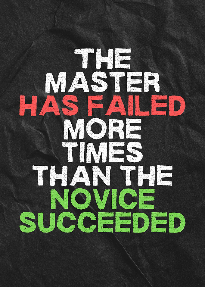 Master Failed More Times Than Novice