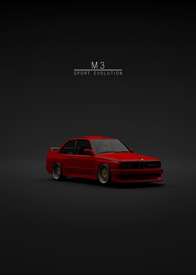 Red BMW M3 Sport Evolution