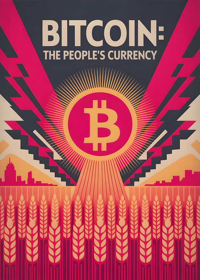 Bitcoin Retro Crypto Art