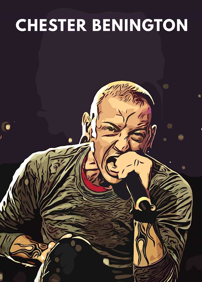 Chester Bennington Cartoon Portrait